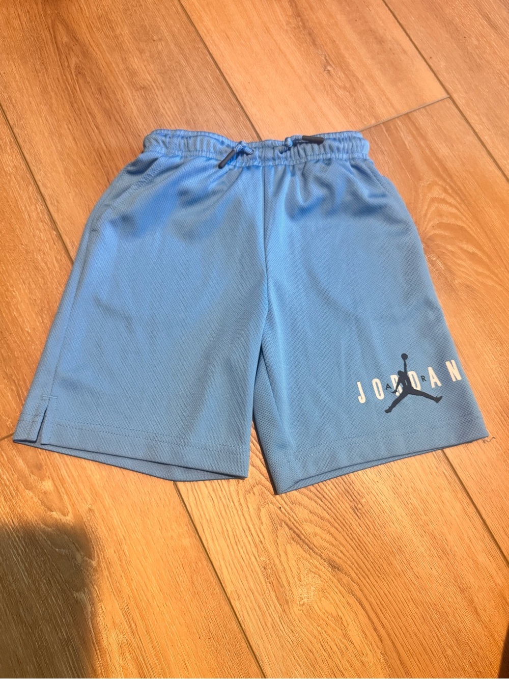 Jordan Light Blue Athletic Mesh Shorts with Logo